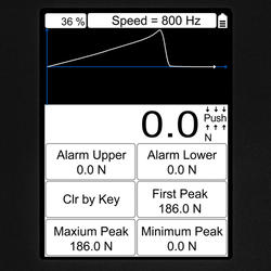 Kraftmessgerät PCE-DFG N 500 Display