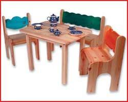 Kindersitzgruppe 4-teilig Holz Dahlhaus Kiefer 